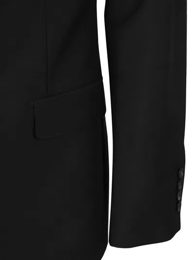 Alexander Mcqueen Tailored Black Jacket With Notched Lapels In Black
