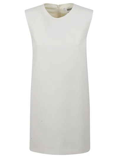 Max Mara Sleeveless Dress With Concealed Back Zipper In Gray