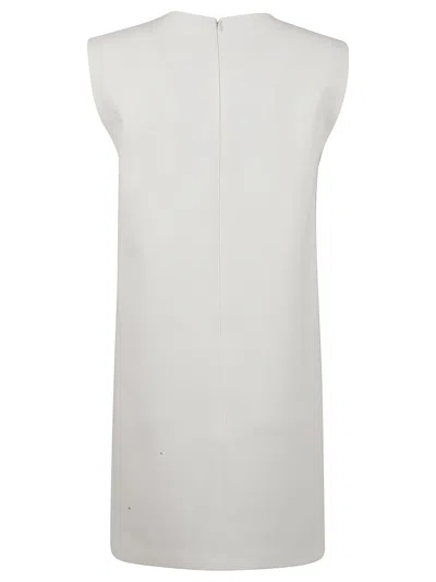 Max Mara Sleeveless Dress With Concealed Back Zipper In Gray