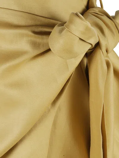 Max Mara Knee-length Wrap Skirt In Gold