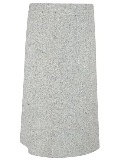 Fabiana Filippi Subtle Sheen Textured Skirt In Gray
