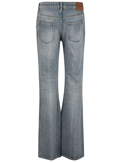 Alexander Mcqueen Flared High-waisted Jeans With Vintage Appeal In Blue