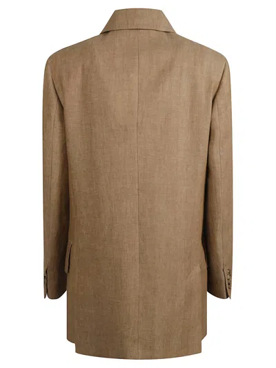 Max Mara Tailored Double-breasted Flax Linen Jacket