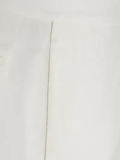 Fabiana Filippi Tailored White Trousers With Streamlined Design In White