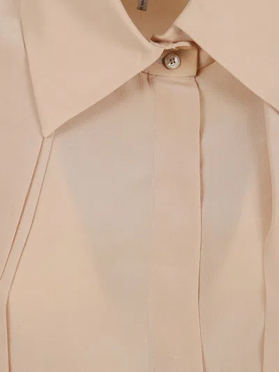 Chloé Silk Shirt With Classic Collar In Pink