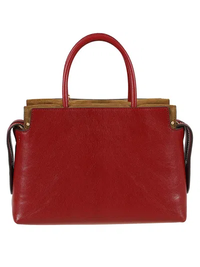 Tory Burch Calf Leather Bag With Suede Trim