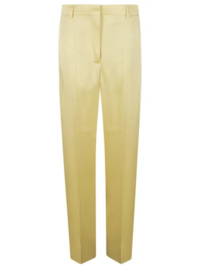 Stella Mccartney Straight-leg Trousers With Low-rise Waist In Yellow