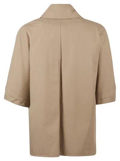 Max Mara Relaxed-fit Jacket With Wide Collar In Brown
