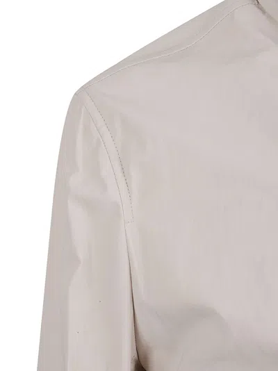 Brunello Cucinelli Textured High-collar Coat With Zip Closure In Gray