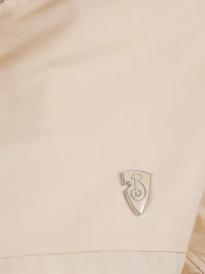 Burberry Lightweight High Collar Coat In Neutral