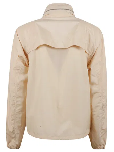 Burberry Lightweight High Collar Coat In Neutral