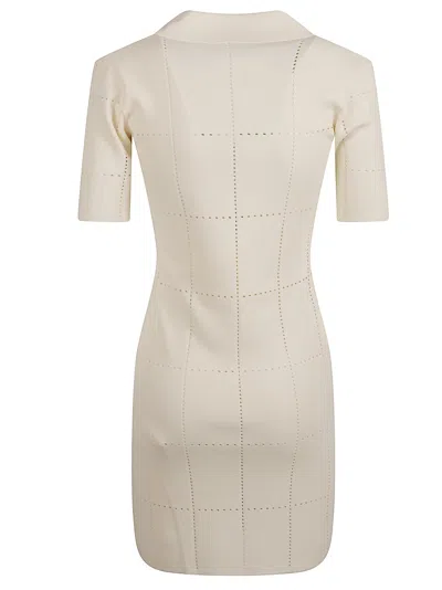Max Mara Knee-length V-neck Dress In Neutral