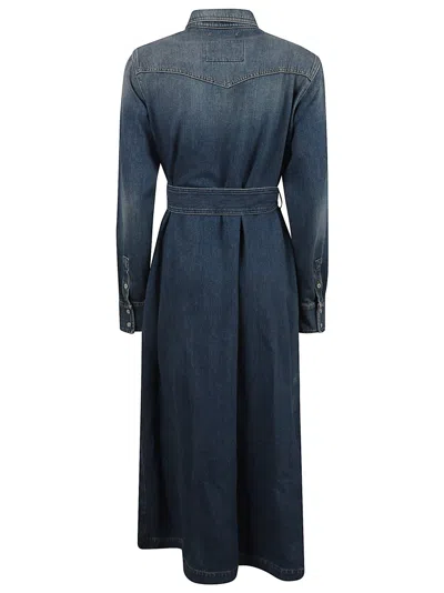 Golden Goose Denim Maxi Dress With Button-up Front