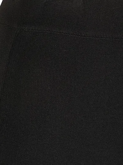 Max Mara Fitted Black Skirt With Back Slit In Black