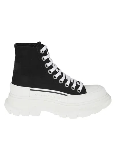 Alexander Mcqueen High-top Black Canvas Boots