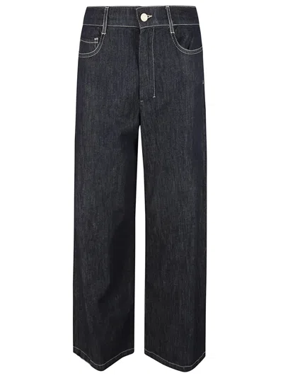 Max Mara Wide-leg Denim Jeans In Black
