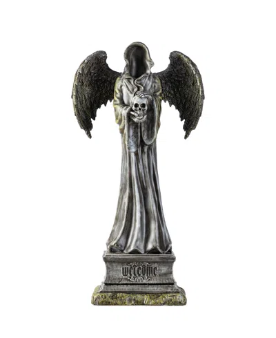 Glitzhome 24" Lighted Halloween Grim Reaper Resin Porch Decor