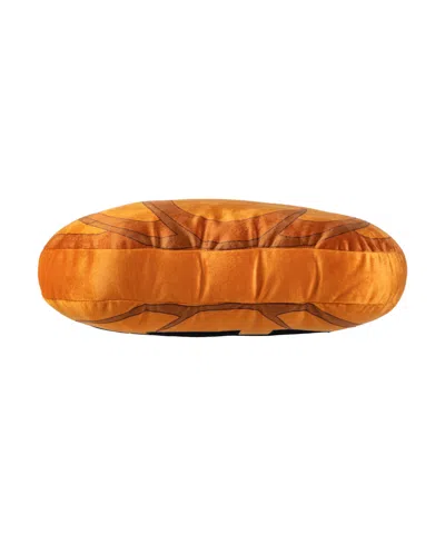 Glitzhome Fall And Halloween Fabric Double Sided Pumpkin Pillow, 16" X 5"