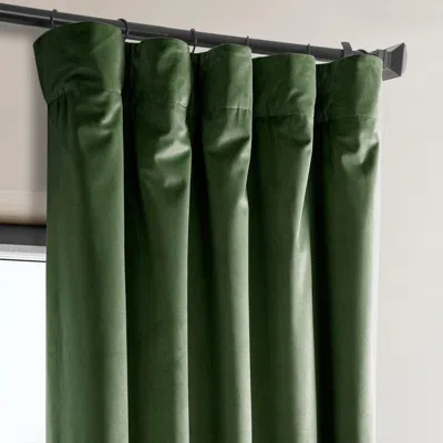 Half Price Drapes Pillow White Heritage Plush Velvet Room Darkening Curtain