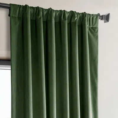 Half Price Drapes Pillow White Heritage Plush Velvet Room Darkening Curtain