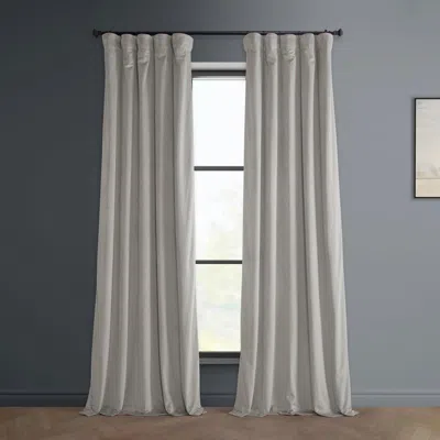 Half Price Drapes Pillow White Heritage Plush Velvet Room Darkening Curtain