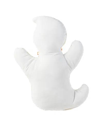 Glitzhome Halloween Hooked Ghost Shaped Decorative Pillow, 12" X 4"