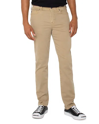Liverpool Los Angeles Kingston Modern Slim Straight Leg Twill Pants In Neutral