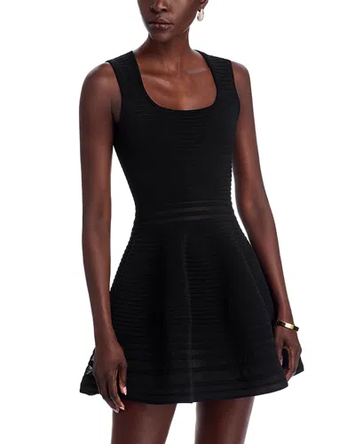 Simkhai Lottie Stripe Illusion Mini Dress In Black