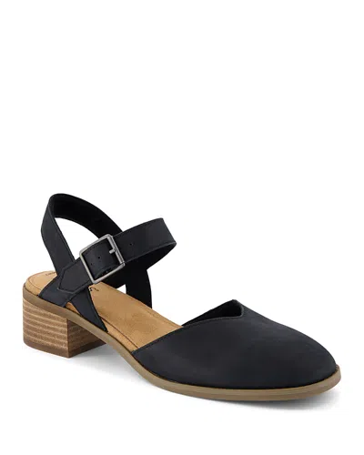 Toms Women's Jaclyn Leather Heel In Black