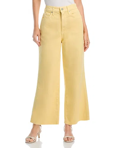 Veronica Beard Taylor Cropped High Rise Jeans In Chamomile In Yellow