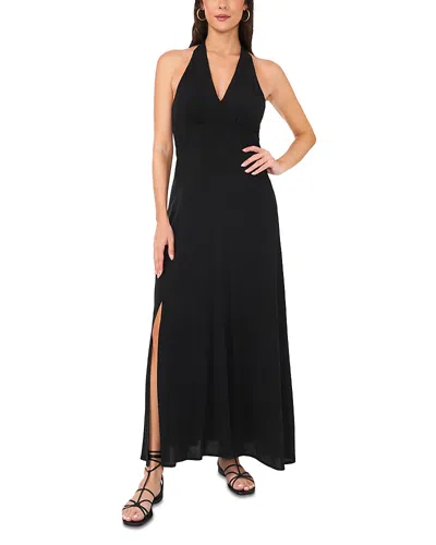 Vince Camuto Beaded Halter Maxi Dress In Black