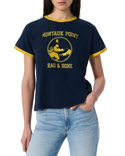 Rag & Bone Montauk Point Graphic-print T-shirt In Blue