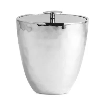 Michael Aram Reflective Ice Bucket With Tongs In Metallic