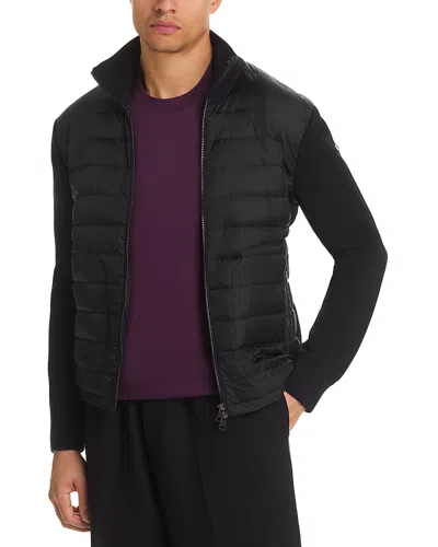 Moncler Logo-patch Padded Down Jacket In Black