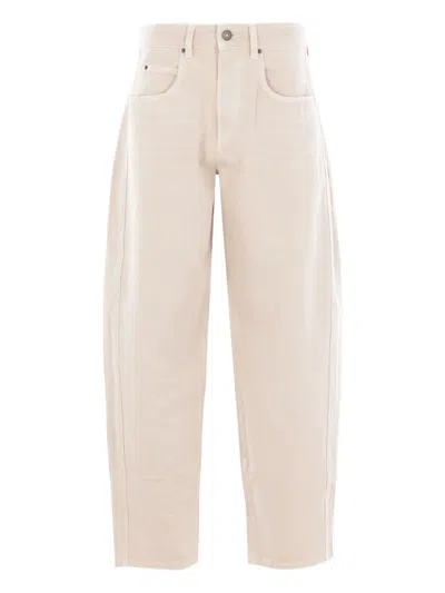 Isabel Marant Balloon-leg Cotton Jeans In Neutral