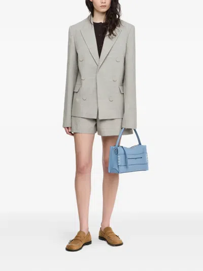 Jw Anderson Double-breasted Wool Blazer In Gray