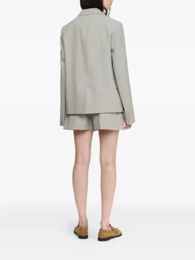 Jw Anderson Double-breasted Wool Blazer In Gray