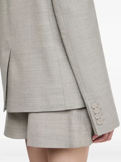 Jw Anderson Double-breasted Wool Blazer In Gray