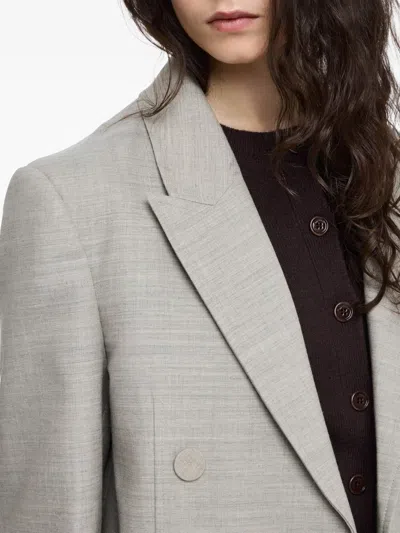 Jw Anderson Double-breasted Wool Blazer In Gray