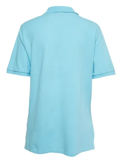 Pre-owned Polo Ralph Lauren Vintage 2023 Polo Pony-embroidered Polo Top In Blue
