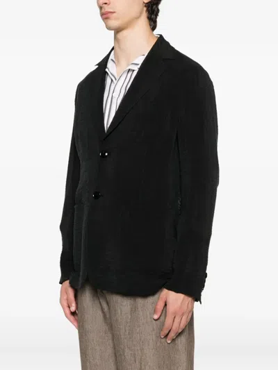 Giorgio Armani Single-breasted Blazer In Black