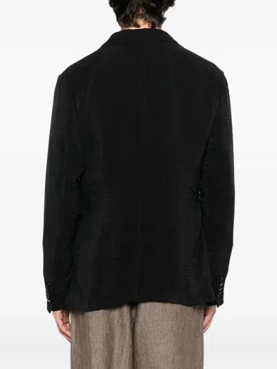 Giorgio Armani Single-breasted Blazer In Black