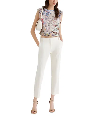 Marella Straight Leg Pants In White