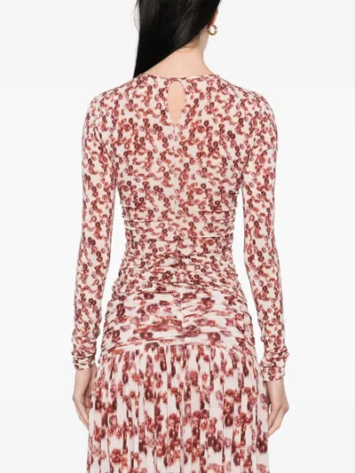 Isabel Marant Gladice Top Garnet In Pink