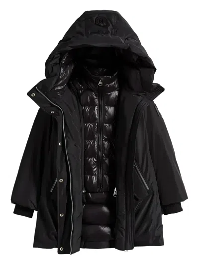 Mackage Hooded Puffer Jacket In Black