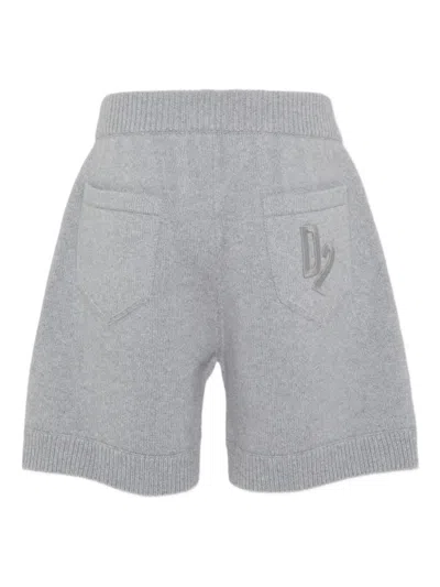 Dsquared2 Knitted Track Shorts In Gray