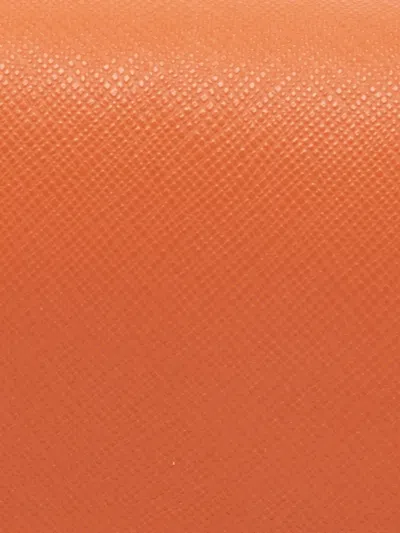 Pre-owned Dkny Vintage Leather Wallet In Orange