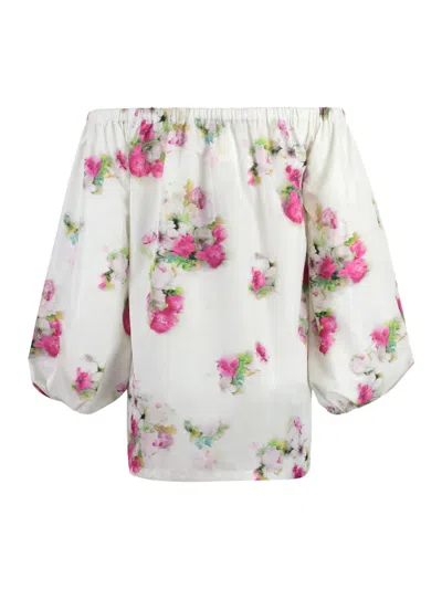 Max Mara Floral-print Balloon-sleeve Blouse