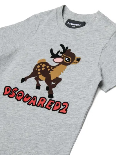 Dsquared2 Printed T-shirt In Gray