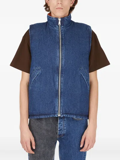 (d)ivision Denim Gilet In Blue